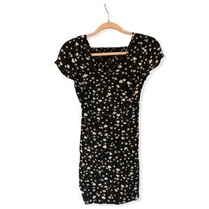 Black & white mini floral summer dress (Old Navy)